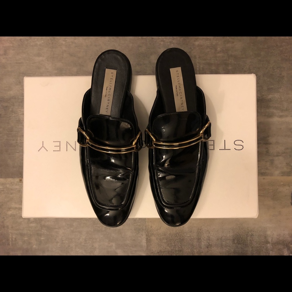 Stella McCartney Faux Patent Leather Slippers